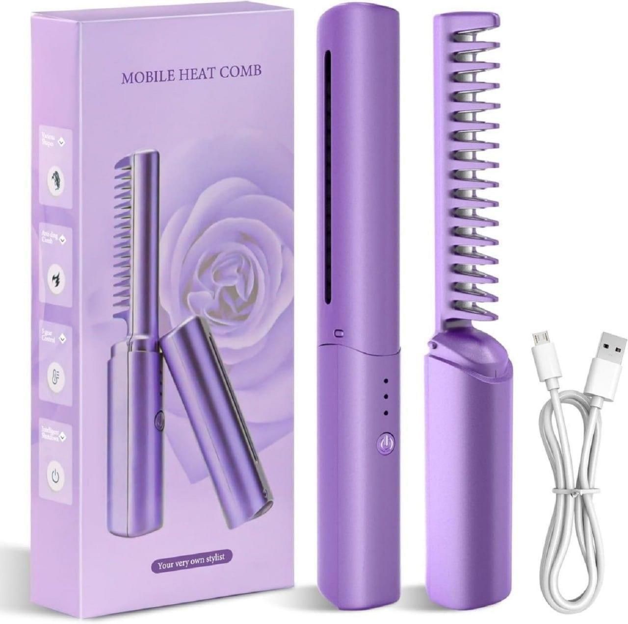 Cordless Mini Hair Straightening Comb